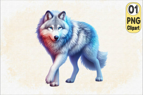 Watercolor Wolf PNG Sublimation Clipart Sublimation SVGArt 