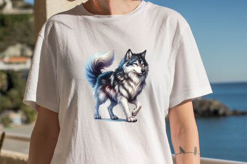 Watercolor Wolf Sublimation Clipart Bundle Sublimation SVGArt 