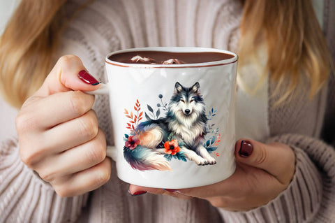 Watercolor Wolf Sublimation Clipart Sublimation SVGArt 