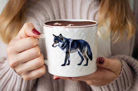 Watercolor Wolf Sublimation Clipart Sublimation SVGArt 