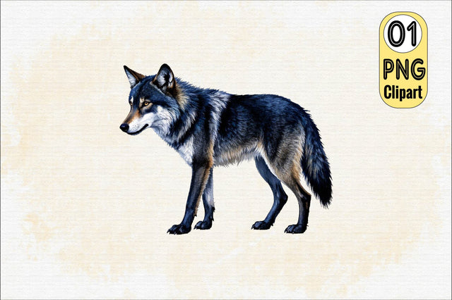 Watercolor Wolf Sublimation Clipart Sublimation SVGArt 
