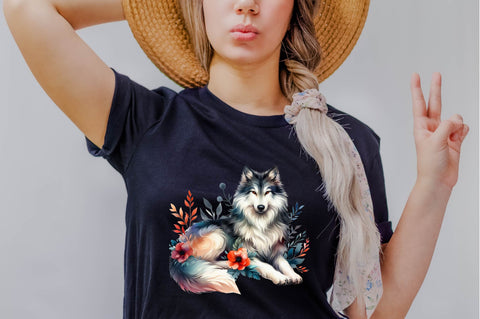 Watercolor Wolf Sublimation Clipart Sublimation SVGArt 