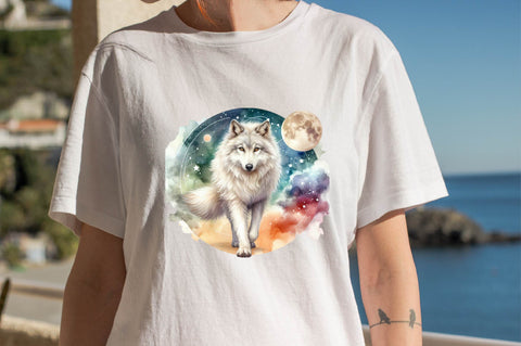 Watercolor Wolf Sublimation Clipart Sublimation SVGArt 