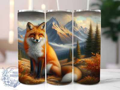Watercolor Woodland Fox Tumbler, Wildlife Nature Tumbler, Woodland Fox Wrap, Whimsical Forest Wrap, Rustic Wildlife Wrap, Sublimation Design, Trendy Gift Idea Sublimation ToriDesigns 