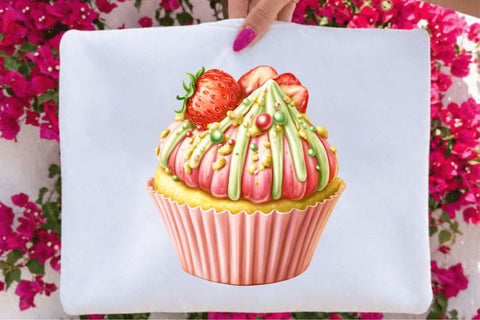 Watercolor Yummy Cupcakes PNG Clipart Sublimation SVGArt 