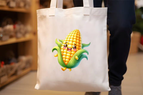 Watercolour Cute Corn Smiling Clipart Sublimation Rupkotha 