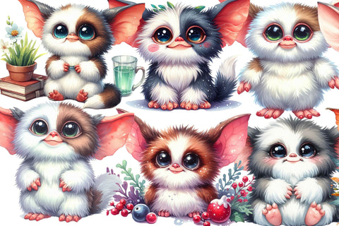 WaterColour Gremlin ClipArt Sublimation Rupkotha 