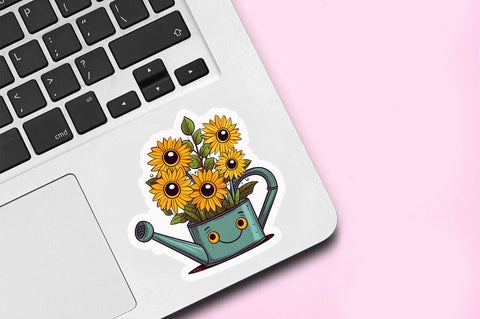 Watering can in mouth line Sticker Design Sublimation Regulrcrative 