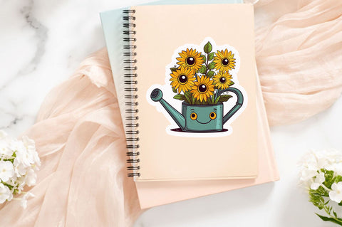 Watering can in mouth line Sticker Design Sublimation Regulrcrative 