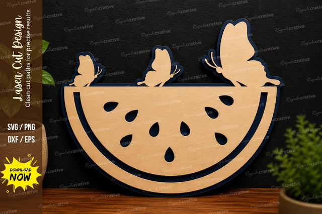 Watermelon Butterfly Art laser cut svg File SVG Regulrcrative 