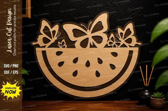 Watermelon Butterfly laser cut svg File SVG Regulrcrative 