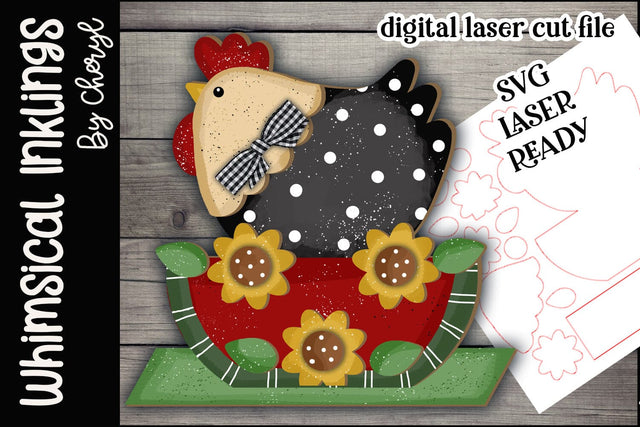 Watermelon Chicken SVG Whimsical Inklings 