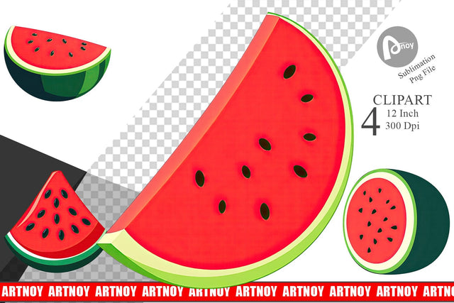 Watermelon Clipart Sublimation artnoy 