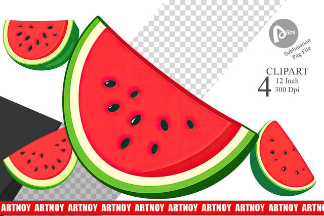 Watermelon Clipart Sublimation artnoy 