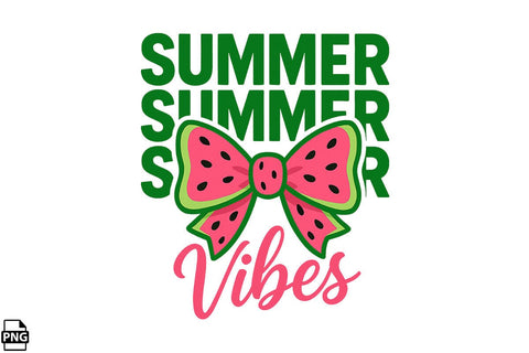 Watermelon Coquette Bow Summer Vibes PNG Printable File Sublimation Creativedesigntee 