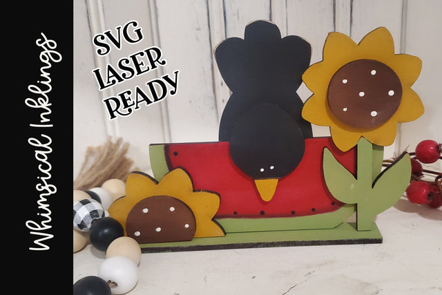 Watermelon Crow SVG Whimsical Inklings 