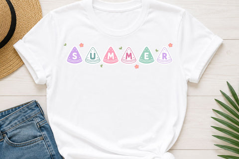 Watermelon Decorative Font Duo | Cute Summer Cricut Font | Regular & Outline Watermelon Alphabet Font AnningArts Design 