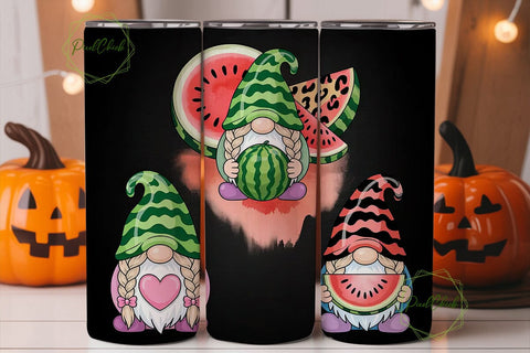 Watermelon Gnome 20oz Tumbler Wrap Sublimation PixelChick 