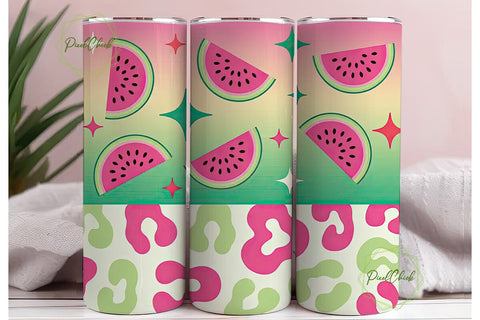 Watermelon Leopard 20oz Tumbler Sublimation PixelChick 