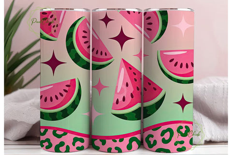 Watermelon Leopard 20oz Tumbler Sublimation PixelChick 