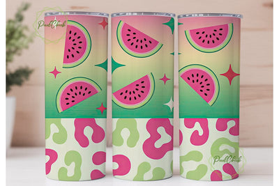 Watermelon Leopard 20oz Tumbler Sublimation PixelChick 