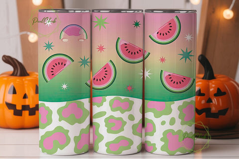 Watermelon Leopard 20oz Tumbler Sublimation PixelChick 