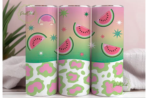 Watermelon Leopard 20oz Tumbler Sublimation PixelChick 