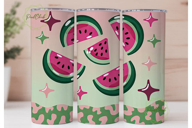 Watermelon Leopard 20oz Tumbler Sublimation PixelChick 