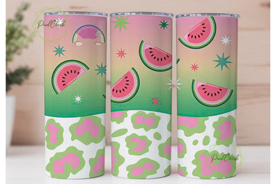 Watermelon Leopard 20oz Tumbler Sublimation PixelChick 