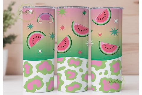 Watermelon Leopard 20oz Tumbler Sublimation PixelChick 