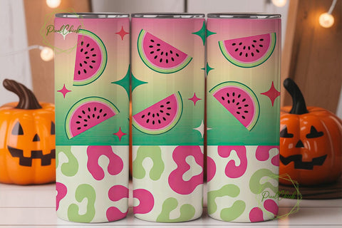 Watermelon Leopard 20oz Tumbler Sublimation PixelChick 