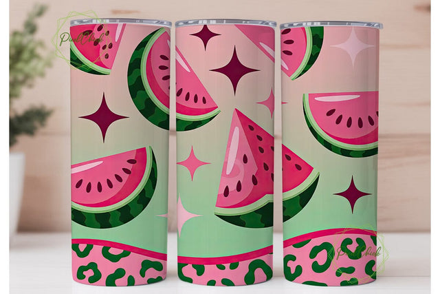 Watermelon Leopard 20oz Tumbler Sublimation PixelChick 