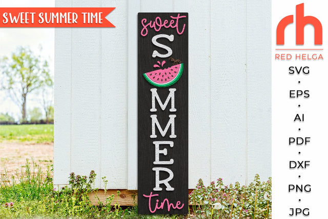 Watermelon Porch Sign SVG, Summer Leaner, Patio Cut File SVG RedHelgaArt 