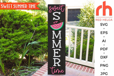 Watermelon Porch Sign SVG, Summer Leaner, Patio Cut File SVG RedHelgaArt 