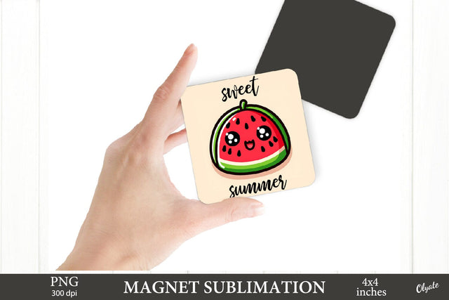 Watermelon Quote Magnet PNG. Magnet PNG Sublimation Olga Terlyanskaya 