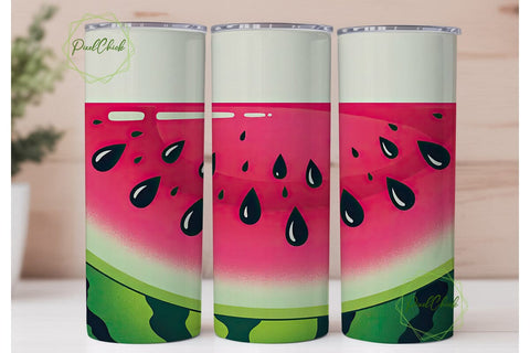 Watermelon Slice 20oz Tumbler Wrap Sublimation PixelChick 