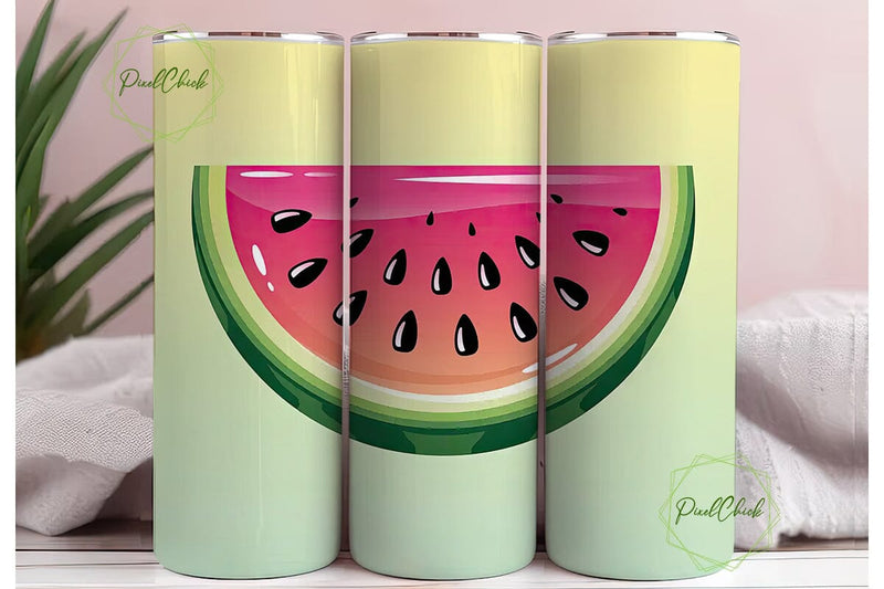 Watermelon Slice 20oz Tumbler Wrap Sublimation PixelChick 