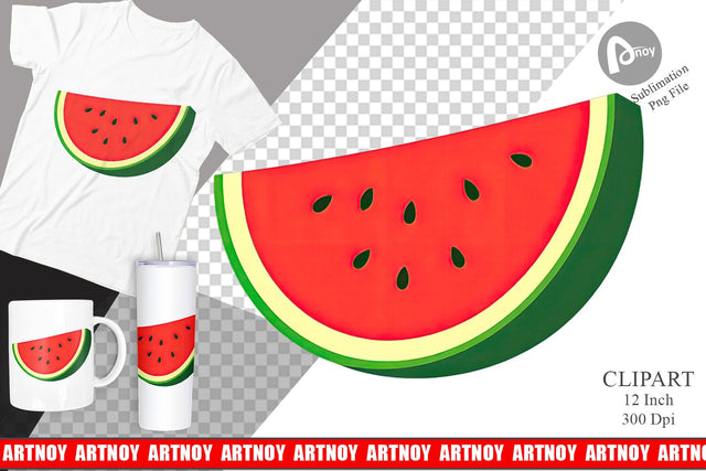 Watermelon Slice Clipart Sublimation artnoy 
