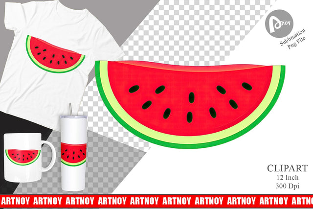 Watermelon Slice Clipart Sublimation artnoy 