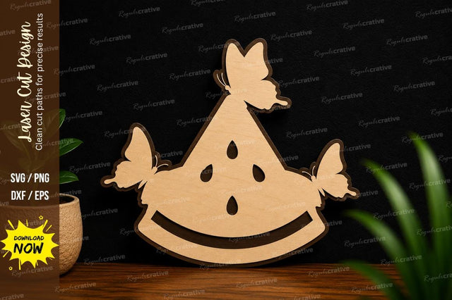 Watermelon Slice Ornament Laser Cut SVG SVG Regulrcrative 