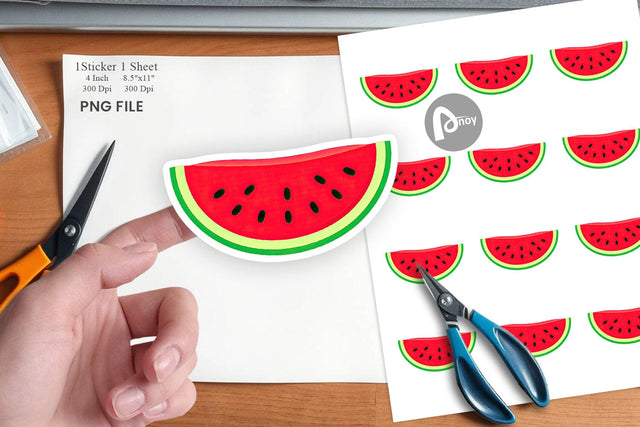 Watermelon Slice Sticker Sublimation artnoy 