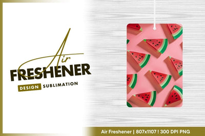 Watermelon slices on pink air freshener png Sublimation Regulrcrative 