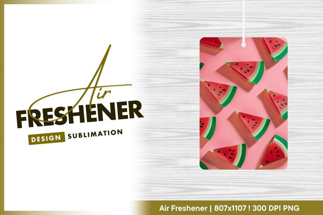 Watermelon slices on pink air freshener png Sublimation Regulrcrative 