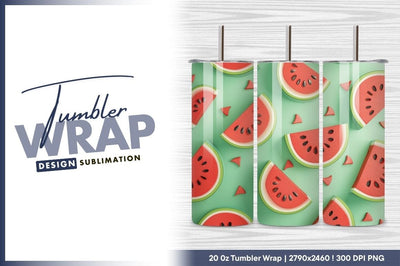 Watermelon slices summer fresh fruit pattern Sublimation Regulrcrative 