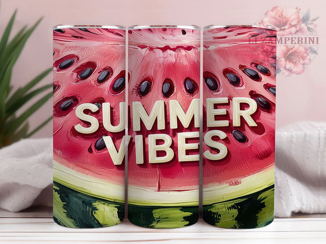Watermelon Summer Fruit Tropical Tumbler, Summer Vibes Tumbler, Fruit Tumbler Design, 20oz Sublimation Wrap, Pink Tropical Tumbler, Cute Summer Tumbler, Fresh Fruit Tumbler Wrap Sublimation Li Zamperini 