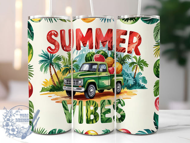 Watermelon Truck Summer Tumbler Wrap, Watermelon Truck Wrap, 20oz Sublimation Design, Farmhouse Summer Tumbler, Vintage Truck Cup, Cute Summer Wrap, Country Summer Tumbler Sublimation ToriDesigns 