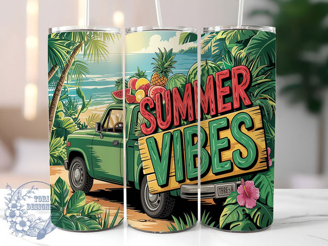Watermelon Truck Summer Tumbler Wrap, Watermelon Truck Wrap, 20oz Sublimation Design, Farmhouse Summer Tumbler, Vintage Truck Cup, Cute Summer Wrap, Country Summer Tumbler Sublimation ToriDesigns 