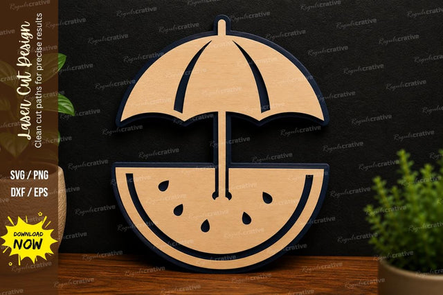 Watermelon Umbrella Art laser cut svg File SVG Regulrcrative 