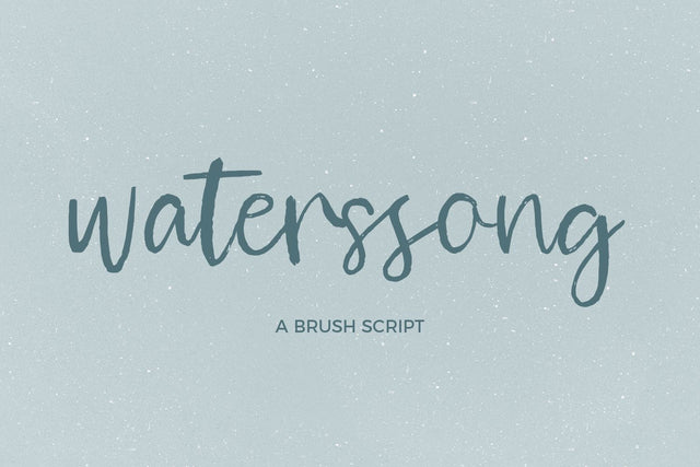 Waterssong Brush Script Font Beck McCormick 
