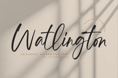 Watlington - Handwritten Font Font Alpaprana Studio 